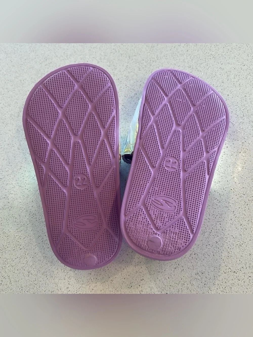 Girls' Purple Unicorn Slide Sandals